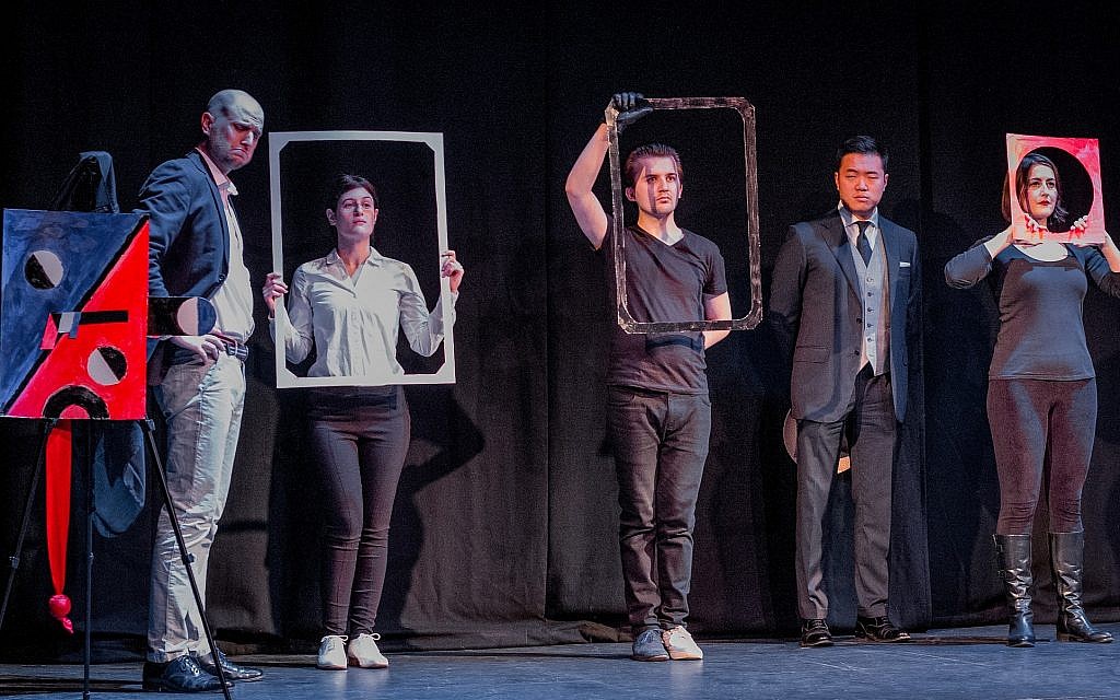 Edmund Danon as the Tsar; Clara Kanter as Boy; Will Sharma as False Assistant; John Lee as Aide; and Joanna Harries as Leader, in 'The Tsar Wants His Photograph Taken.' (Dr. Frank Abba Smith)