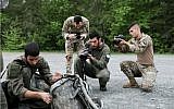 Israeli and American combat cameramen take part in a US military combat photography competition in Quantico, Virgina, in May 2019. (Israel Defense Forces)