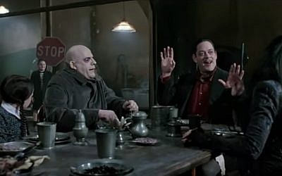 A screen capture from 'The Addams Family' (1991) (YouTube)