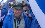 Nate Leipciger participates in the March of the Living at the Auschwitz-Birkenau camp site in Poland, May 2, 2019. (Eynat Katz/courtesy)