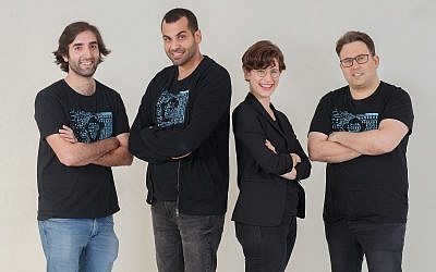 The co-founders of Bonobo.ai, left to right: Ohad Hen, Idan Tsitiat, Efrat Rapoport and Barak Goldstein (Nitzan Gur)