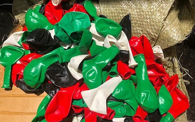 Balloons that were allegedly illegally imported into Israel with plans to smuggle them into the Gaza Strip, apparently for use in airborne arson attacks, in May 2019. (Tax Authority) Balloons that were allegedly illegally imported into Israel with plans to smuggle them into the Gaza Strip, apparently for use in airborne arson attacks, in May 2019. (Tax Authority)