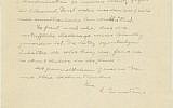 A handwritten letter by Albert Einstein from 1936 discussing Austria's anti-Semitic policies at the time. (Courtesy Kedem Auction House)