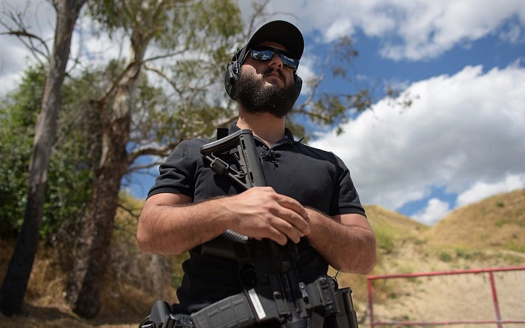 Rabbi Raziel Cohen, aka 'Tactical Rabbi,' speaks with AFP during an interview at the Angeles Shooting Ranges in Pacoima, California on May 20, 2019. (Agustin Paullier/AFP) Rabbi Raziel Cohen, aka 'Tactical Rabbi,' speaks with AFP during an interview at the Angeles Shooting Ranges in Pacoima, California on May 20, 2019. (Agustin Paullier/AFP)