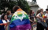 Activists at the Dyke March in Washington, DC, on June 7, 2019. (Nicholas Kamm/AFP)