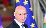 In this photo from November 24, 2017, Moldova's Prime Minister Pavel Filip arrives for an EU Eastern Partnership summit with six eastern partner countries at the European Council in Brussels. (Emmanuel Dunand/AFP)