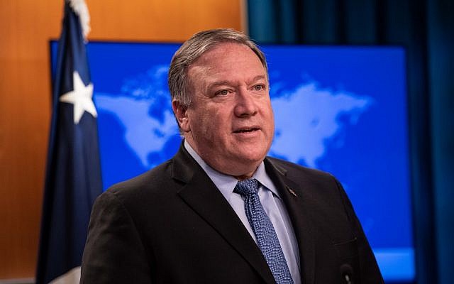 US Secretary of State Mike Pompeo presents the 2018 International Religious Freedom Report at the State Department in Washington, DC, on June 21, 2019. (NICHOLAS KAMM / AFP) US Secretary of State Mike Pompeo presents the 2018 International Religious Freedom Report at the State Department in Washington, DC, on June 21, 2019. (NICHOLAS KAMM / AFP)