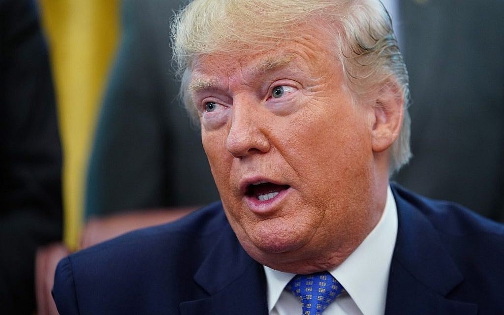 In this photo from June 25, 2019 US President Donald Trump speaks before signing an executive order in the Oval Office of the White House in Washington. (Mandel Ngan/AFP) In this photo from June 25, 2019 US President Donald Trump speaks before signing an executive order in the Oval Office of the White House in Washington. (Mandel Ngan/AFP)