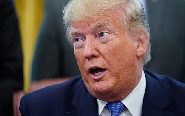 In this photo from June 25, 2019 US President Donald Trump speaks before signing an executive order in the Oval Office of the White House in Washington. (Mandel Ngan/AFP) In this photo from June 25, 2019 US President Donald Trump speaks before signing an executive order in the Oval Office of the White House in Washington. (Mandel Ngan/AFP)