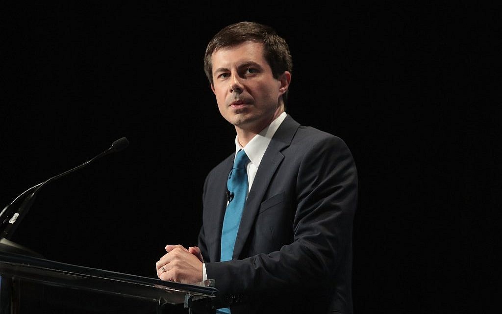 Democratic US presidential candidate and South Bend, Indiana Mayor Pete Buttigieg speaks at the Iowa Democratic Party's Hall of Fame Dinner, on June 9, 2019, in Cedar Rapids, Iowa. (Scott Olson/Getty Images/AFP) Democratic US presidential candidate and South Bend, Indiana Mayor Pete Buttigieg speaks at the Iowa Democratic Party's Hall of Fame Dinner, on June 9, 2019, in Cedar Rapids, Iowa. (Scott Olson/Getty Images/AFP)
