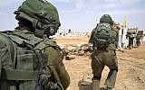 Illustrative: Army cadets simulate a takeover of a Lebanese village at the IDF Officers' Training School, June 2019 (Israel Defense Forces)