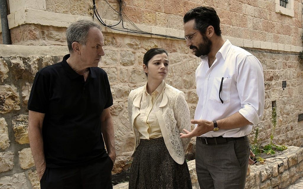 Director Avi Nesher, left, on the set of 'The Other Story.' (Irish Nesher)