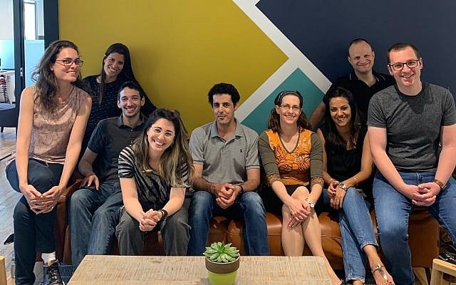 Raz Bachar, center, and the Microsoft for Startups team in Tel Aviv (Courtesy) Raz Bachar, center, and the Microsoft for Startups team in Tel Aviv (Courtesy)