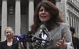 In this photo fro  March 29, 2012, author and political consultant Naomi Wolf speaks to reporters during a news conference in New York. (AP Photo/Mary Altaffer)