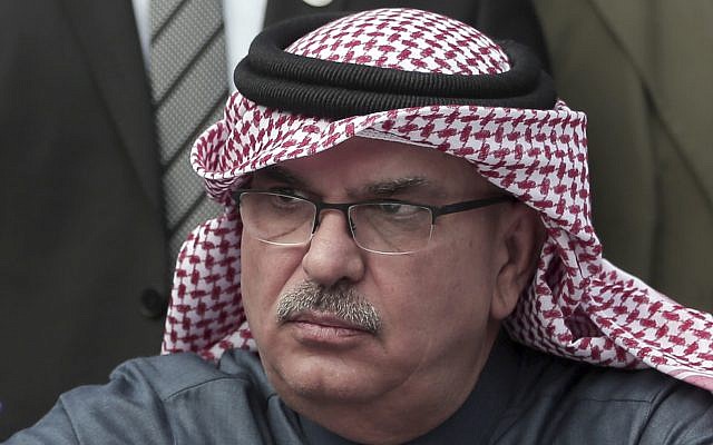 Qatar's point man for the Gaza Strip, envoy Mohammed Al-Emadi, attends a press conference at the Shifa hospital in Gaza City, Feb. 19, 2018. (AP/Khalil Hamra) Qatar's point man for the Gaza Strip, envoy Mohammed Al-Emadi, attends a press conference at the Shifa hospital in Gaza City, Feb. 19, 2018. (AP/Khalil Hamra)