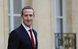 Facebook CEO Mark Zuckerberg leaves the Elysee Palace after his meeting with French president Emmanuel Macron, in Paris, May 10, 2019.  (AP Photo/Francois Mori)