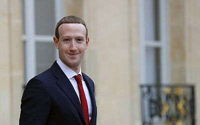 Facebook CEO Mark Zuckerberg leaves the Elysee Palace after his meeting with French president Emmanuel Macron, in Paris, May 10, 2019.  (AP Photo/Francois Mori)