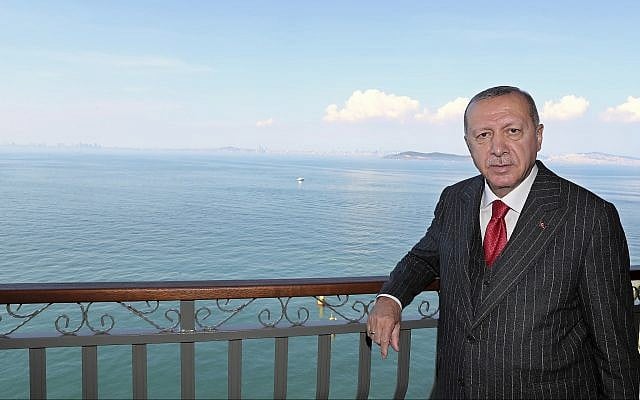 Turkey's President Recep Tayyip Erdogan poses for a photo during a visit to the island of Yassiada in the Sea of Marmara near Istanbul, May 24, 2019. (Presidential Press Service via AP, Pool) Turkey's President Recep Tayyip Erdogan poses for a photo during a visit to the island of Yassiada in the Sea of Marmara near Istanbul, May 24, 2019. (Presidential Press Service via AP, Pool)