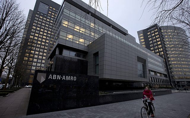 ABN AMRO bank head office in Amsterdam, Netherlands, February 28, 2013 (AP Photo/Peter Dejong)
