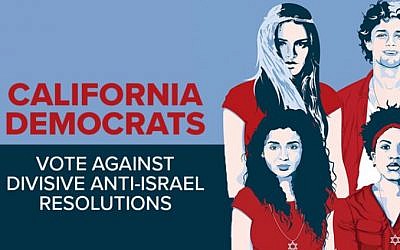 Petition launched by pro-Israel group calling on California Democrats to reject language used in party resolutions critical of Israel. (Facebook)