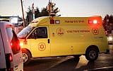 Illustrative - A Magen David Adom mobile intensive care unit. (Gershon Elinson/Flash90)