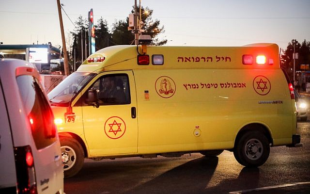 Illustrative - A Magen David Adom mobile intensive care unit. (Gershon Elinson/Flash90) Illustrative - A Magen David Adom mobile intensive care unit. (Gershon Elinson/Flash90)