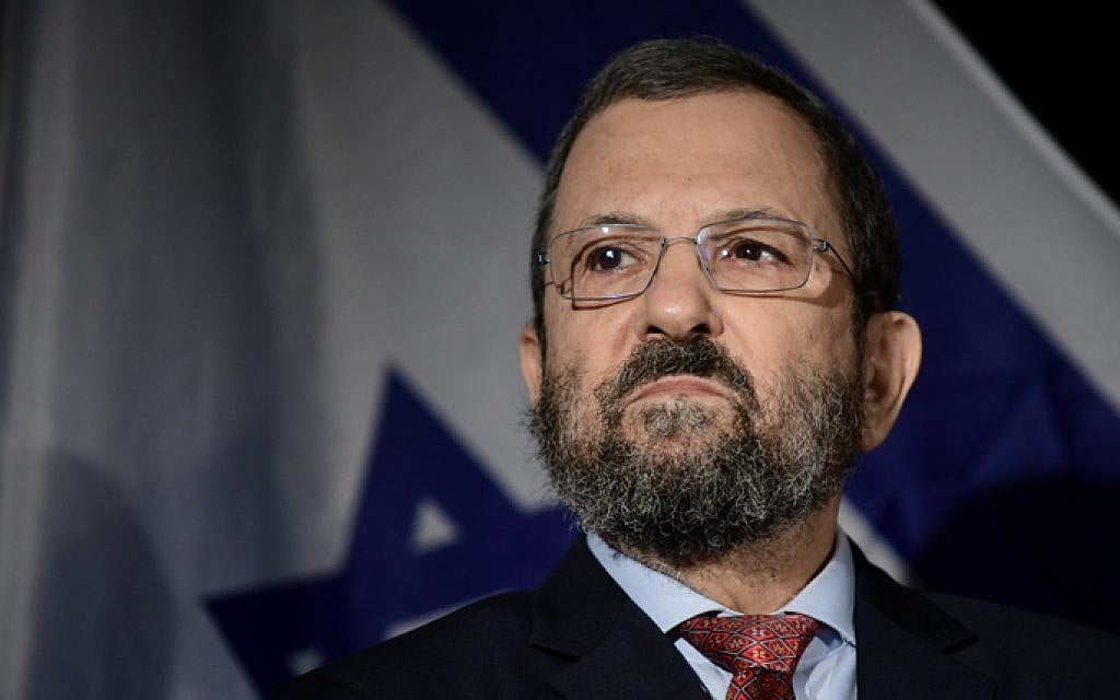 Ehud Barak in Tel Aviv on April 3, 2019 (Tomer Neuberg/Flash90) Ehud Barak in Tel Aviv on April 3, 2019 (Tomer Neuberg/Flash90)