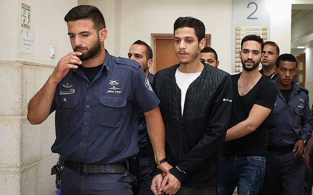 Meir Gamliel, accused of involvement in a hit-and-run road accident in which an 11-year-old boy was severely injured, seen arriving at for a hear at the Jerusalem District Court, on June 3, 2019. (Noam Revkin Fenton/Flash90) Meir Gamliel, accused of involvement in a hit-and-run road accident in which an 11-year-old boy was severely injured, seen arriving at for a hear at the Jerusalem District Court, on June 3, 2019. (Noam Revkin Fenton/Flash90)