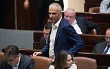 Finance Minister Moshe Kahlon in the Knesset,, June 12, 2019. (Yonatan Sindel/Flash90)