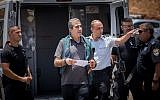 Mahmoud Qadusa seen after his release from Israeli Jail, at the Beitunia crossing, in the West Bank city of Ramallah, June 25, 2019. (Yonatan Sindel/Flash90)