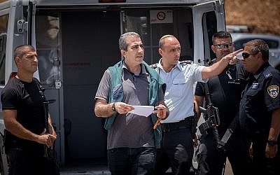 Mahmoud Qadusa seen after his release from Israeli Jail, at the Beitunia crossing, in the West Bank city of Ramallah, June 25, 2019. (Yonatan Sindel/Flash90)