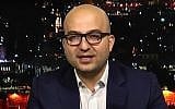 Screen capture from video of Palestinian Authority Minister for Jerusalem Affairs Fadi al-Hadami. (YouTube)