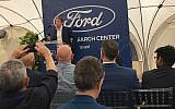 Bill Ford speaking at the opening of the Ford Research Center in Tel Aviv; June 12, 2019 (Shoshanna Solomon/Times of Israel)
