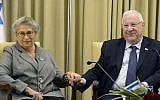 President Reuven Rivlin and his wife, Nechama Rivlin. (GPO)