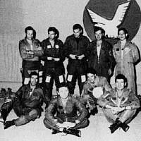 The IDF pilots who participated in the Operation Opera bombing of Saddam Hussein's nuclear reactor at Osirak in 1981. (Israel Defense Force archive)