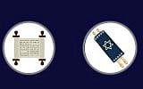 Sefaria is letting the public vote on which of these two emoji possibilities they prefer. The organization will submit the winning image for consideration as an official emoji. (Sefaria)