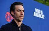 Sacha Baron Cohen, star of the Showtime series "Who Is America?" poses before an Emmy For Your Consideration event for the show at Paramount Studios, May 15, 2019, in Los Angeles. (Chris Pizzello/Invision/AP)