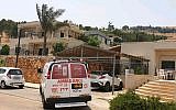 Illustrative -- First responders arrive to try to resuscitate a 4-year-old who drowned in a pool in northern Israel, June 9, 2019. (MDA)