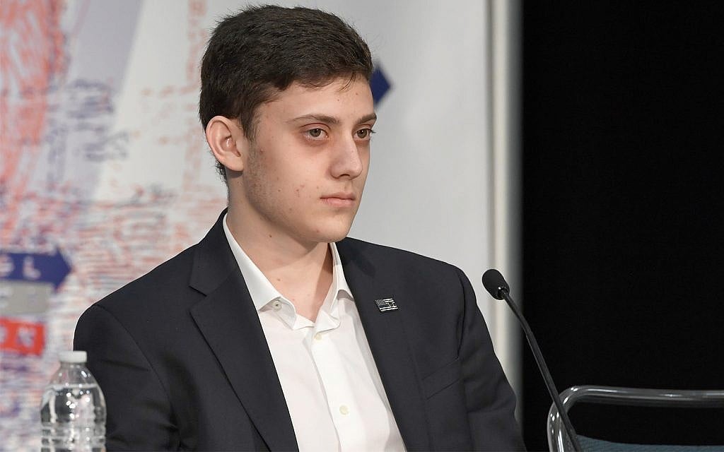 Kyle Kashuv attends Politicon 2018 at the Los Angeles Convention Center, October 20, 2018. (Michael S. Schwartz/Getty Images via JTA) Kyle Kashuv attends Politicon 2018 at the Los Angeles Convention Center, October 20, 2018. (Michael S. Schwartz/Getty Images via JTA)