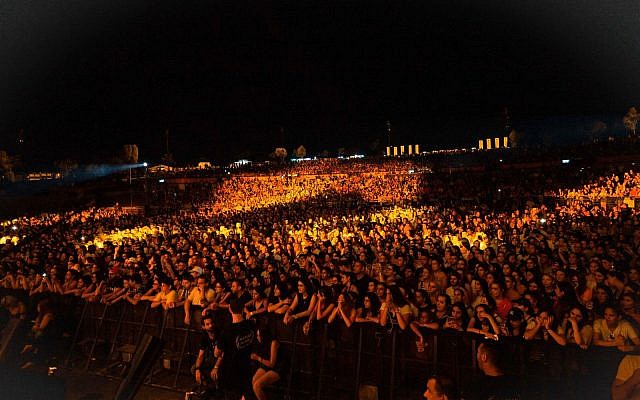 A sold-out crowd at Rishon Lezion's Live Park, at a Daddy Yankee concert on June 26, 2019. (Courtesy Live Nation) A sold-out crowd at Rishon Lezion's Live Park, at a Daddy Yankee concert on June 26, 2019. (Courtesy Live Nation)