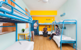 The high-ceilinged dorm rooms of Abraham Hostel Jerusalem (Courtesy Abraham Hostel)