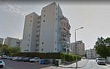 An apartment building on Steinberg street in Beersheba. (screen capture: Google Maps Street View)
