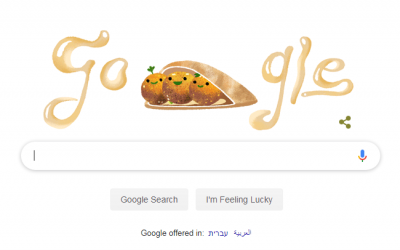 Google's falafel Doodle, June 18, 2019 (screenshot)