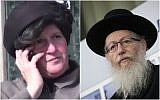 Malka Leifer; former deputy health minister Yaakov Litzman (YouTube screenshot / Yonatan Sindel; Flash90)