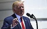 US President Donald Trump takes part in the 3rd Annual Made in America Product Showcase  on the South Lawn at the White House in Washington, DC, on July 15. 2019. (Brendan Smialowski/AFP)