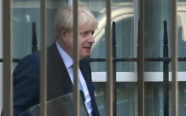 Britain's Prime Minister Boris Johnson leaves Downing street to address the Houses of Parliament in London on July 25, 2019 (Isabel Infantes / AFP) Britain's Prime Minister Boris Johnson leaves Downing street to address the Houses of Parliament in London on July 25, 2019 (Isabel Infantes / AFP)