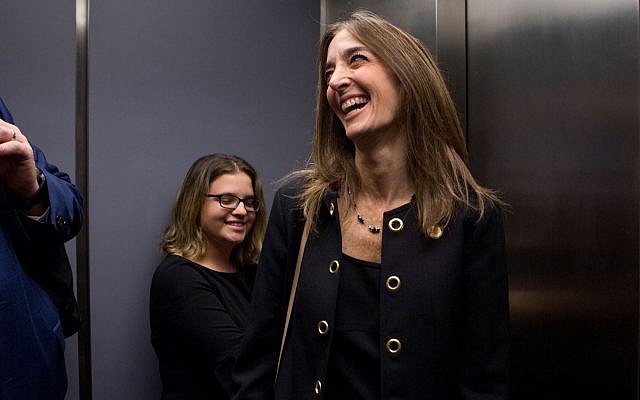 File: Democrat Eileen Filler-Corn of Fairfax County rides the elevator down from her office in the Pocahontas Building in Richmond, Virginia on Tuesday, December 18, 2018. (Julia Rendleman for the Washington Post via JTA) File: Democrat Eileen Filler-Corn of Fairfax County rides the elevator down from her office in the Pocahontas Building in Richmond, Virginia on Tuesday, December 18, 2018. (Julia Rendleman for the Washington Post via JTA)