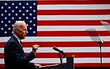 Joe Biden, the leading Democratic 2020 presidential candidate, holds a speech about his foreign policy vision for America at the Graduate Center at the City University of New York in New York City, July 11, 2019. (Johannes Eisele/AFP/Getty Images)