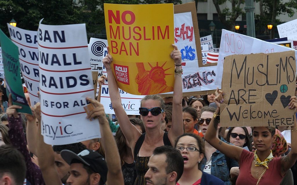 Rally protesting the Muslim Ban (Adam Zucker)