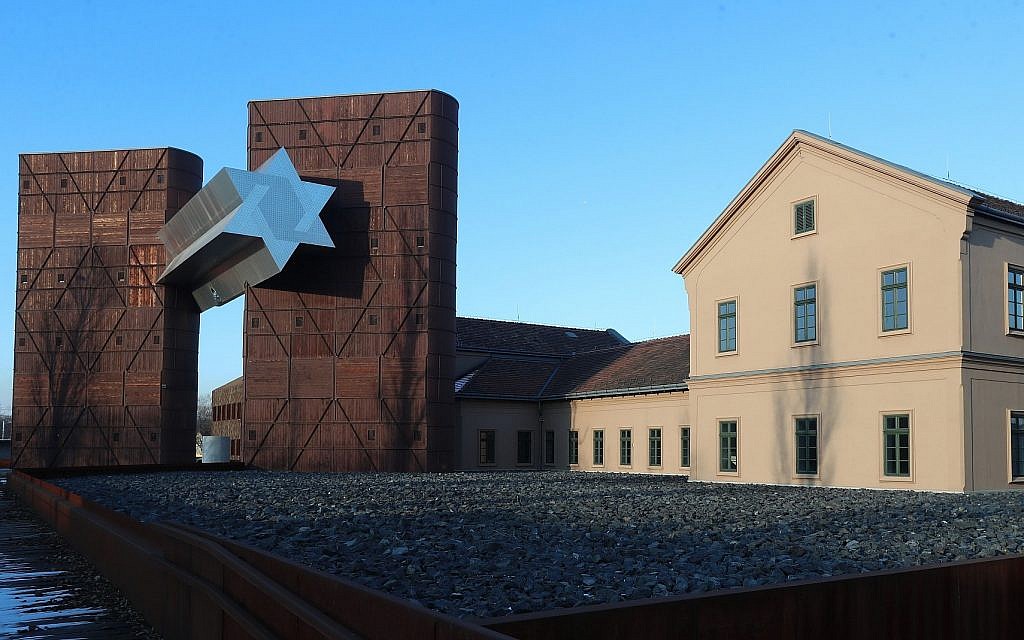 The House of Fates Holocaust museum, housed in a former railway station that deported Jews to concentration camps, seen in Budapest, January 21, 2019. It has not opened to the public despite having been finished five years ago. (Ferenc Isza/AFP/Getty Images/via JTA)